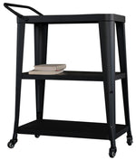 Harold Black Metal 3-Tiers Serving Cart