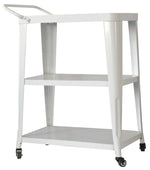 Harold White Metal 3-Tiers Serving Cart