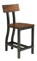 Holverson 2 Rustic Brown Wood Counter Height Chairs