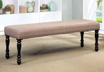 Hurdsfield Antique Cherry/Beige Fabric Bench