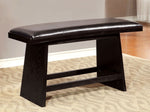 Hurley Black Leatherette Counter Height Bench