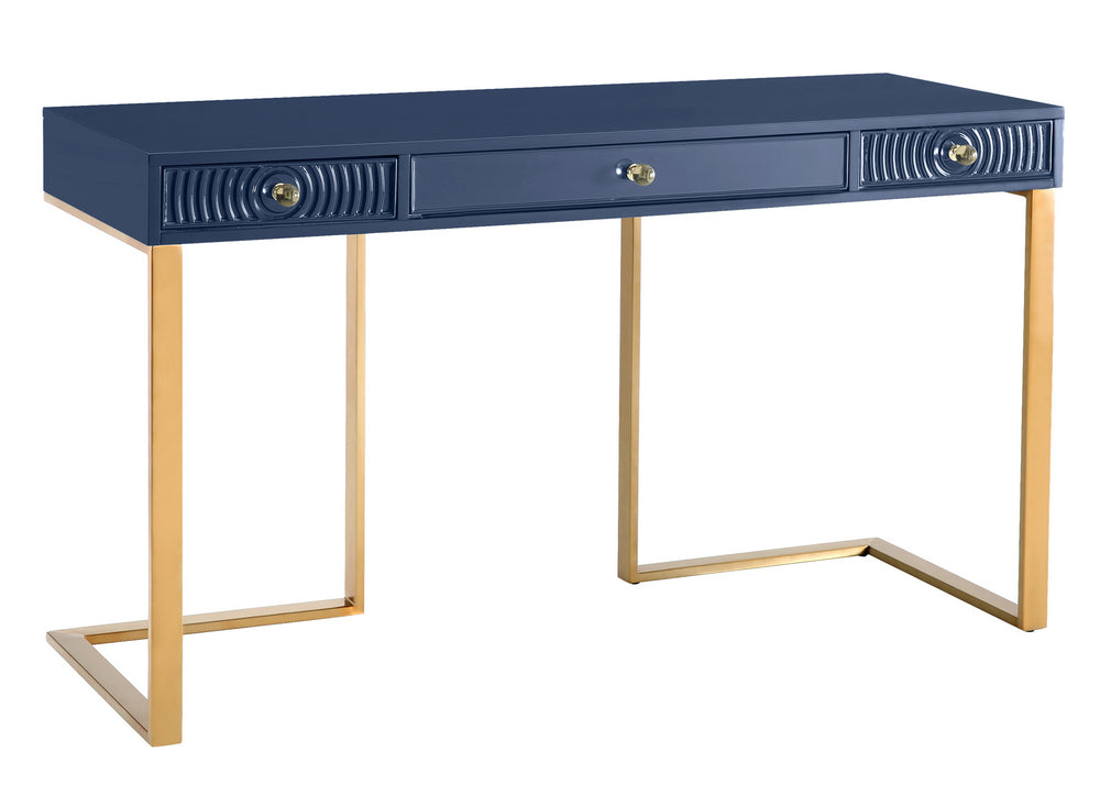 Janie Blue Lacquer Wood Desk