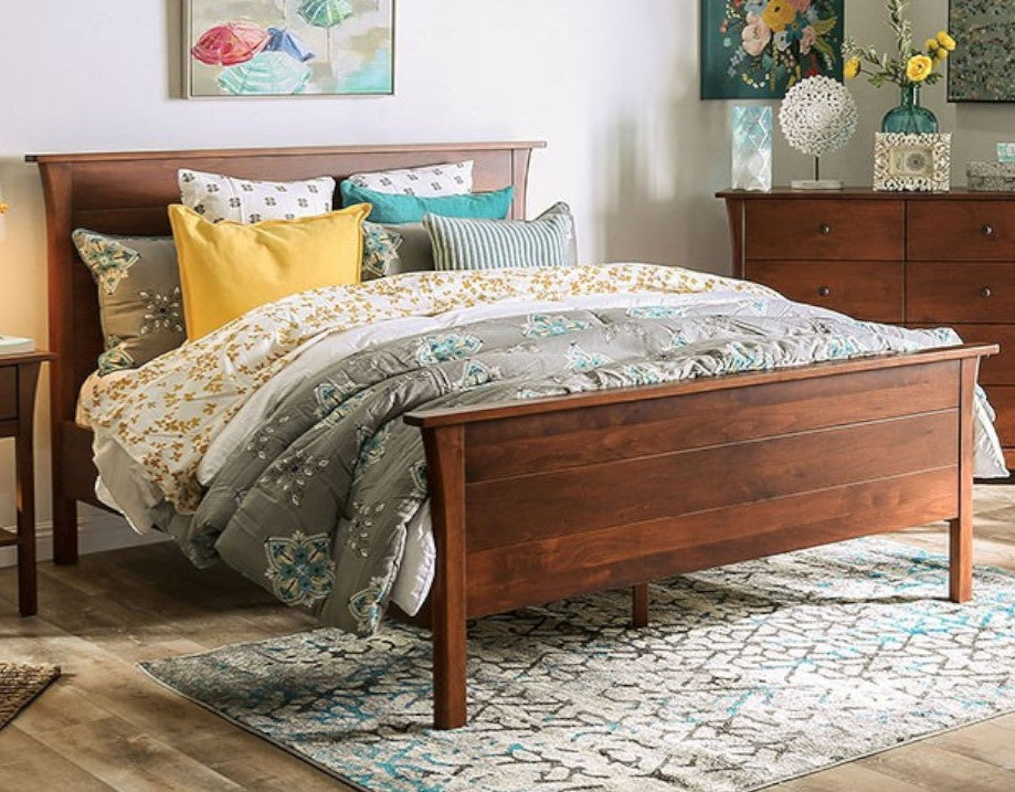 Keizer Cherry Wood Cal King Panel Bed