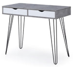 Laurel Grey Wood/Metal 2-Drawer Desk