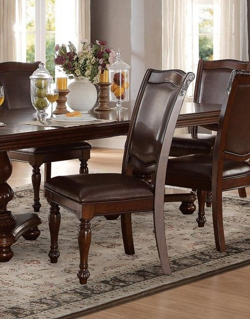 Lordsburg 2 Dark Brown Vinyl/Wood Side Chairs