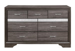 Luster Gray Wood Dresser with Jewelry Drawer