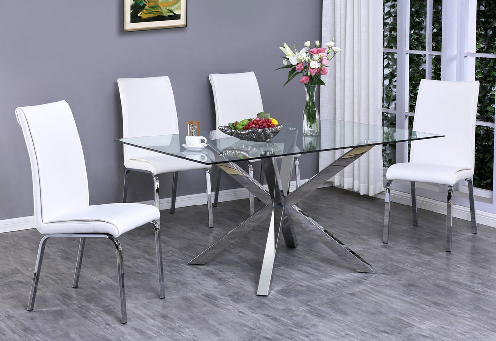 Beverley 5-Pc White Dining Table Set