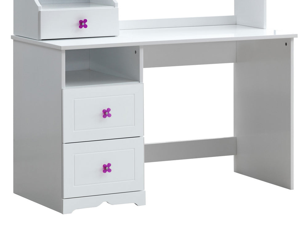 Meyer White Wood 2-Drawer Desk