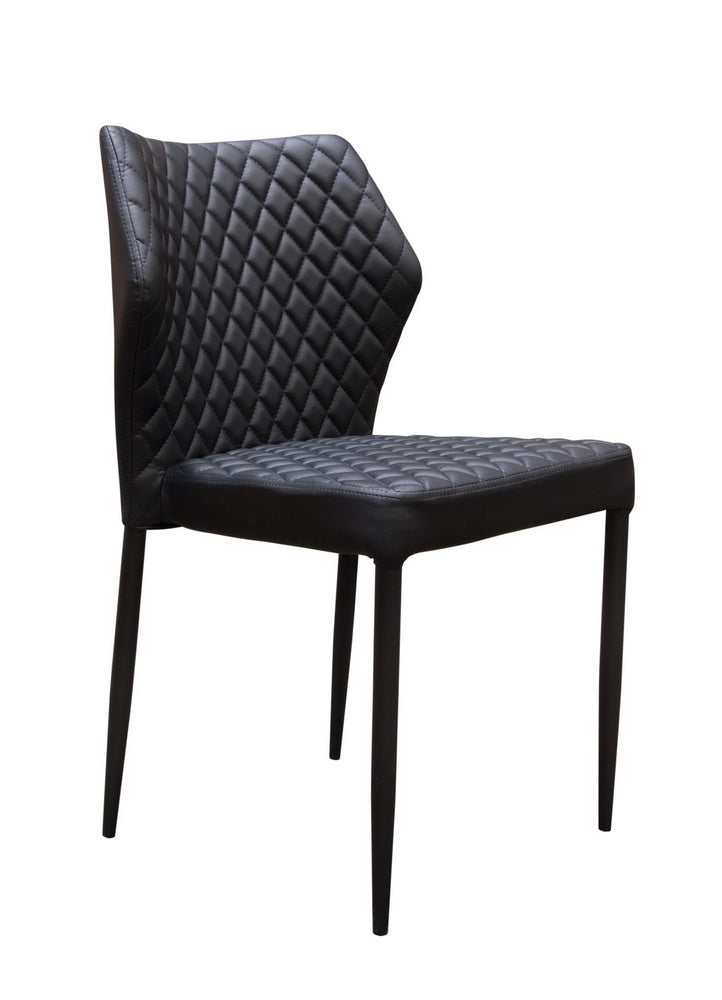 Milo 4 Black Leatherette Side Chairs