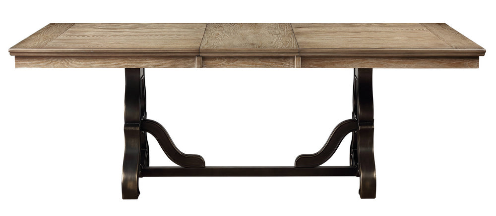 Nathaniel Maple Wood Extendable Dining Table