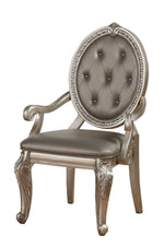 Northville 2 Antique Silver PU Leather Arm Chairs