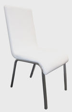 Olivie 4 White Faux Leather Side Chairs