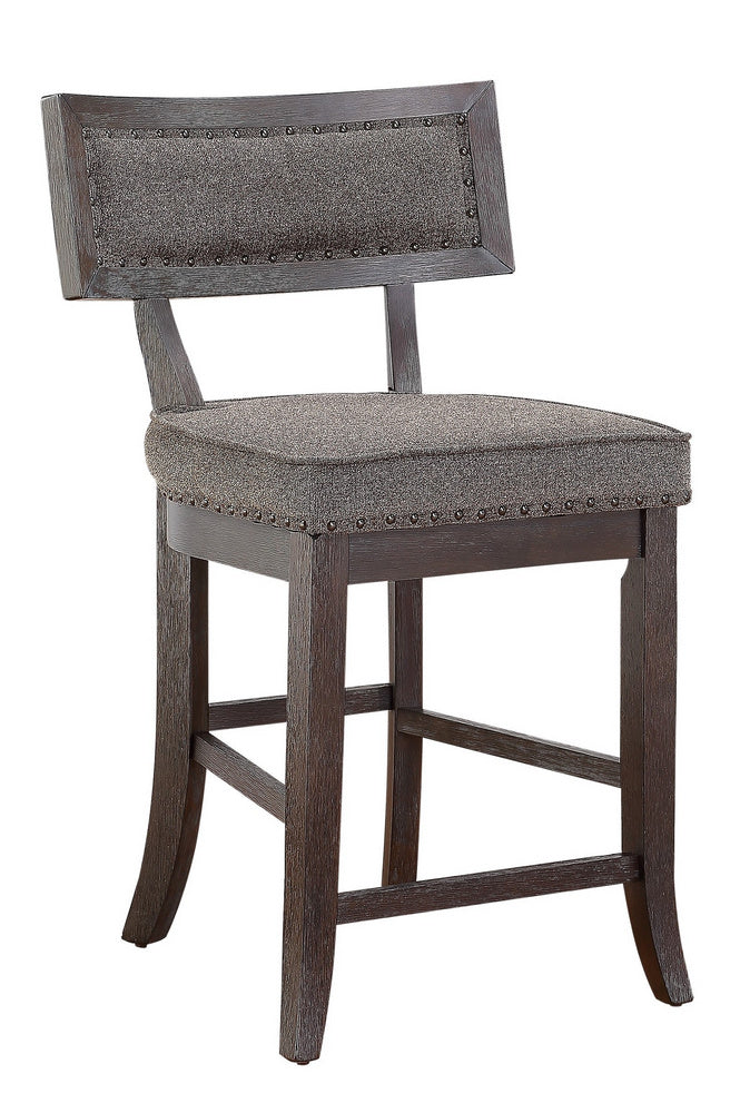 Oxton 2 Gray Fabric/Wood Counter Height Chairs