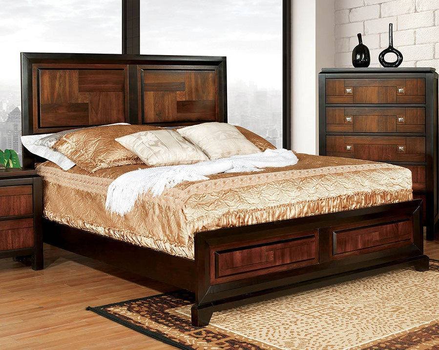 Patra Acacia/Walnut Wood Full Bed