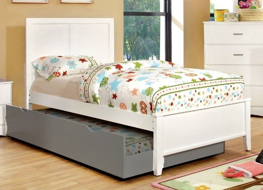 Prismo White Twin Bed