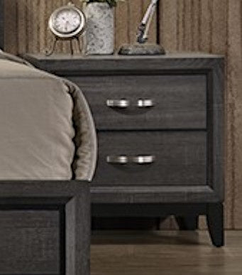 Rickie Brown Wood 2-Drawer Nightstand