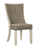 Bolanburg 2 Brown Fabric/Antique White Wood Side Chairs