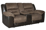 Earhart Chestnut Manual Recliner Loveseat