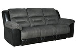 Earhart Slate Manual Recliner Sofa (Oversized)