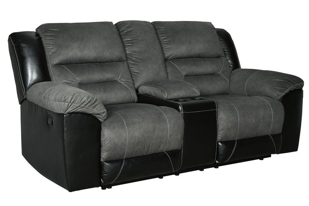 Earhart Slate Manual Recliner Loveseat