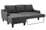 Jarreau Gray Fabric LAF Sectional Sofa Sleeper