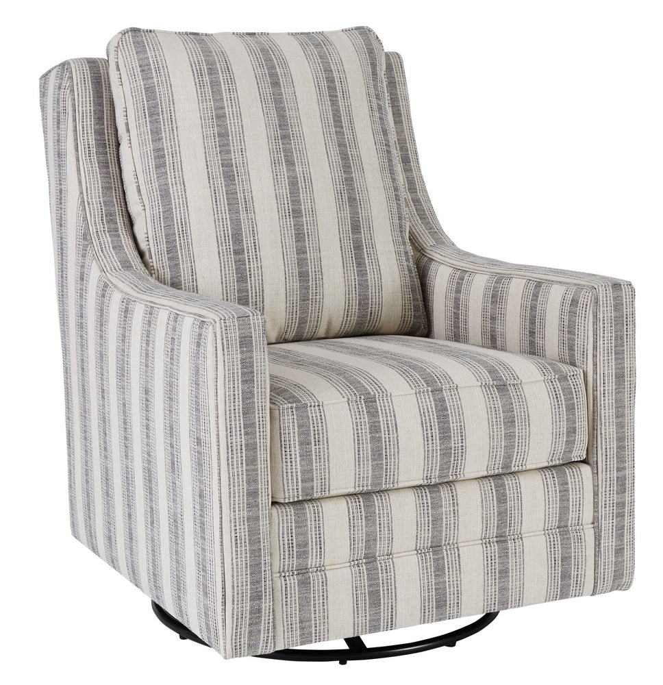 Kambria Ivory Swivel Glider Accent Chair