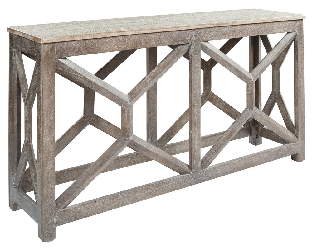 Lanzburg Antique Gray Console Sofa Table