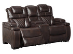 Warnerton Chocolate Power Recliner Loveseat