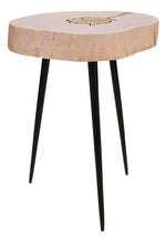 Timber Pink Wood/Metal Side Table