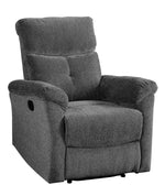 Treyton Gray Chenille Manual Recliner