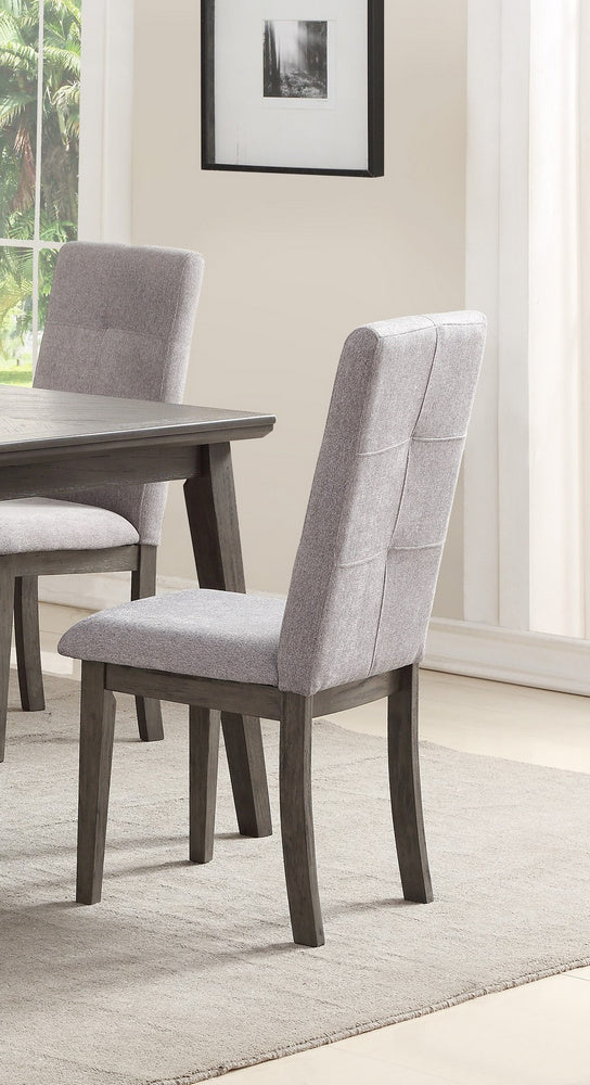 University 2 Neutral Gray Fabric/Wood Side Chairs