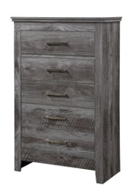 Vidalia Rustic Gray Oak Wood 5-Drawer Chest