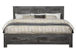 Vidalia Rustic Gray Oak Wood Queen Bed with Storage