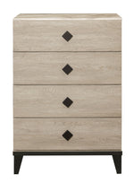 Whiting Cream Wood/Faux Marble 4-Drawer Chest