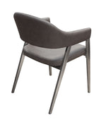 Adele 2 Grey Leatherette Arm Chairs