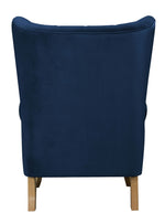 Adonis Navy Blue Velvet Button Tufted Accent Chair