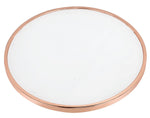 Alivia Rose Gold Metal/Frosted Glass Round Coffee Table