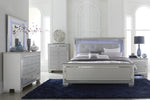 Allura Silver PU Leather/Wood Tufted Bed Bench