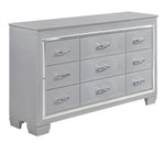 Allura Silver Wood Dresser with Alligator Embossing