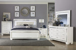 Allura White Wood King Bed with LED Lighting