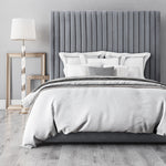 Arabelle Grey Velvet King Platform Bed (Oversized)