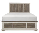 Arcadia White & Weathered Gray Wood Full Bed