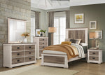 Arcadia White & Weathered Gray Wood Twin Bed