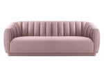 Arno Contemporary Blush Velvet Sofa