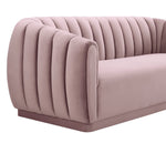 Arno Contemporary Blush Velvet Sofa