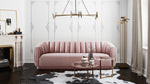 Arno Contemporary Blush Velvet Sofa