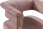 Astrid Blush Velvet/Antique Brass Iron Bar Chair