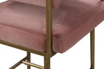 Astrid Blush Velvet/Antique Brass Iron Bar Chair