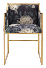 Atara Multi Velvet/Gold Metal Arm Chair