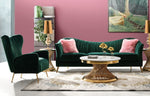 Ava Emerald Green Velvet Tufted Chair